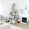 10in Flocked Mini Christmas Trees 3ct Canadian Pine Tabletop Decor